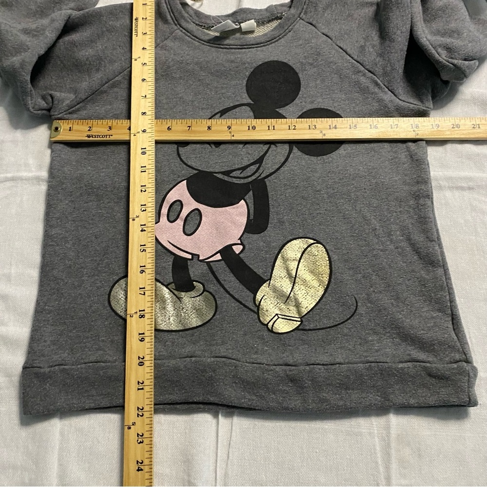 Disney Mickey Mouse Sweatshirt gray classic SZ S. Worn - Picture 7 of 9